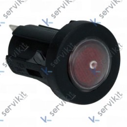Pulsador Ø16mm 1 Polo Rojo 3A 250V 125 / 55°C
