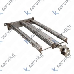 Quemador Barra 3 Filas 610x280x60mm Inox