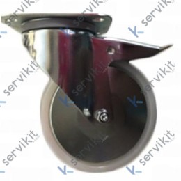 Rueda Con Freno Carro Caliente Ø120