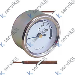 Termómetro Ø52mm 0°C/250°C CAPILAR=1310mm