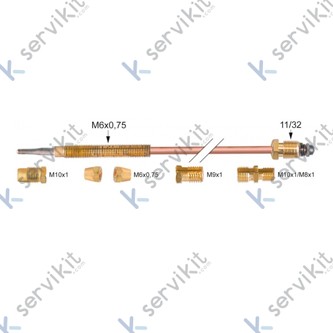 Termopar universal m9 1500mm 6 piezas