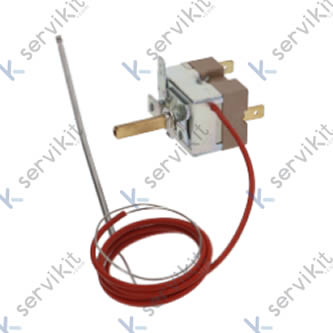 Termostato T máx 280°C margen de trabajo 50-280°C 1 polos 1NO 16A sonda ø 3mm sonda L 185mm