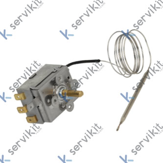 Termostato T máx 300°C margen de trabajo 50-300°C 1 polos 1CO 15A sonda ø 4mm sonda L 97mm