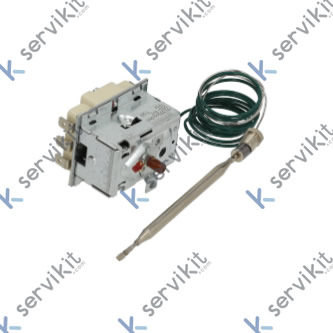 termostato de seguridad temp. desconexión 250°C 3 polos 20A sonda ø 6mm sonda L 107mm