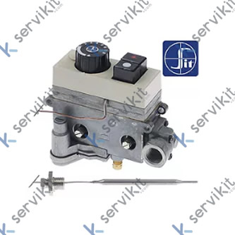 Válvula tipo 0710763 120-200°C entrada gas 1/2" salida gas 3/8" conexión termopar M9x1
