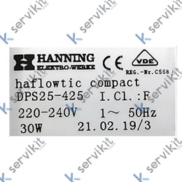 Bomba desagüe 30W 230V 50Hz DPS25-032 Hanning