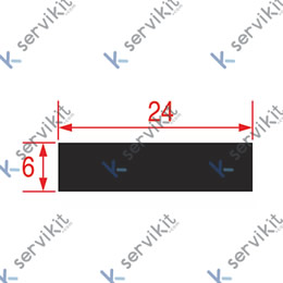Burlete 24x6mm lavavajillas 590mm
