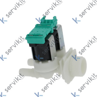 válvula magnética doble recto 220/240VAC plástico para Bosch Siemens BSH 00428210 50/60Hz