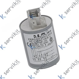 Filtro antiparasitario 250 V 50 Hz empalme conector Faston 6,3mm plástico ø 38 mm