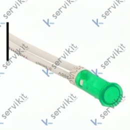 Piloto Led Verde Ø6mm 230V C/CABLE L=200mm
