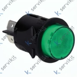 Interruptor Verde Ø25mm 16A 230V Bipolar
