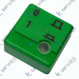 Botón 23x23mm Verde Con Lente
