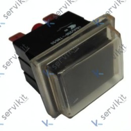 Pulsador Negro 30x22mm Unipolar 230V 16A 1NO