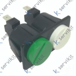 Pulsador Doble 230V 16A 28x54mm