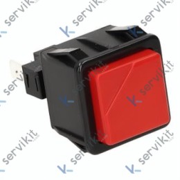 Pulsador 25x28mm Rojo