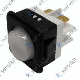Piloto Cristal 25x25mm 230V Lavado