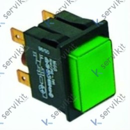 Pulsador Verde 30x22mm 230V 42/51/54
