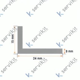 Burlete Puerta 560x311xh:5mm Pvc Gris