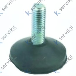 Pata Goma ANTI-DESLIZANTE M10x30mm Ø43mm