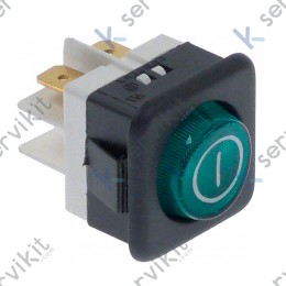 Piloto verde 25x25mm 125-230v 16a lavavajillas Jemi gs6 af