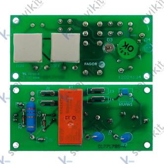 Placa electrónica 75x35mm relé con interruptor lavavajillas Fagor