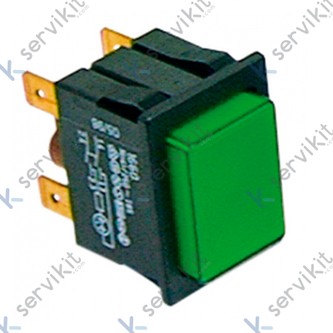 Pulsador verde lavavajillas 230v 30x22mm gs27-gs27b-gs28