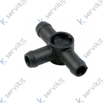 Racor cruz 3 vías Ø12mm plástico lavavajillas Aristarco