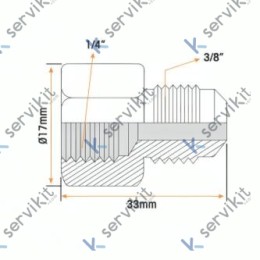 Racor Reductor 3/8