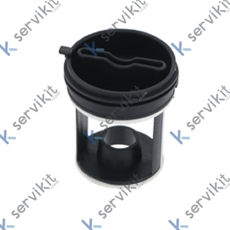 Filtro negro para bomba para lavadora C00045027 para ARISTON/HOTPOINT/INDESIT