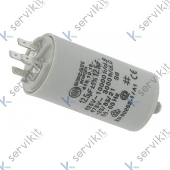 Condensador 12.5 µF 450v conexión faston doble