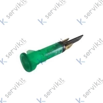 Piloto luminoso verde faston ø10mm 230V