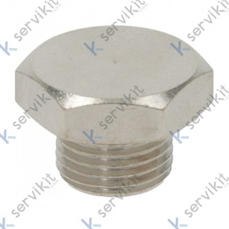 Racor tapon niquel 1-4 macho (2 uds)