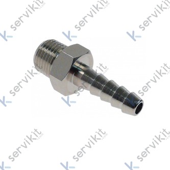 Racor 1-8 macho para manguera Ø6mm (02 uds)