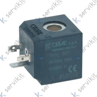 Bobina magnética tipo H 230V 17VA 50Hz soporte ø 13mm H 35mm serie 688