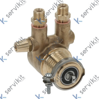 Bomba volumétrica con conex.lateral manómetro