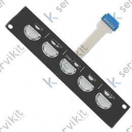 Botonera electrónica 150x38mm 5 pulsadores negra Faema a enova