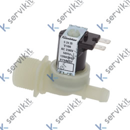 Válvula magnética ROBERTSHAW 1 WEG 180° 230V 50/60 T máx 90°C entrada 3/4" salida 10,5mm