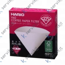 Filtro Papel 1-2 Tazas Blanco V60 (40u)