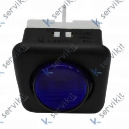Interruptor Azul 25x25mm 230V Tecla Redonda