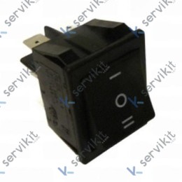 Conmutador Negro Opaco 30x22mm 3 Posiciones