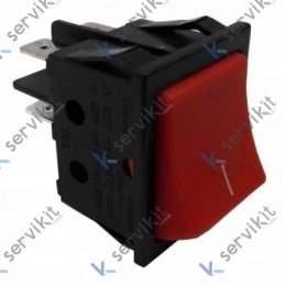 Interruptor Bipolar Rojo 230V 30x22mm