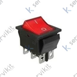Interruptor bipolar rojo 230V 30x22mm