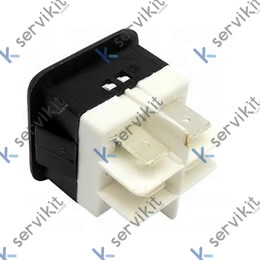 Interruptor rojo 25x25mm 230V 16A