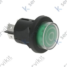 Interruptor verde bipolar 25mm 16A 230V maquina de cafe