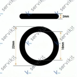 Junta Metaloplástica Ø22/Ø16x2mm