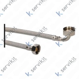 Manguera Flexible Inox 1.5m Acodada 3/4