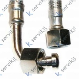 Manguera Flexible Inox 0.5m Acodada 3/8x3/8