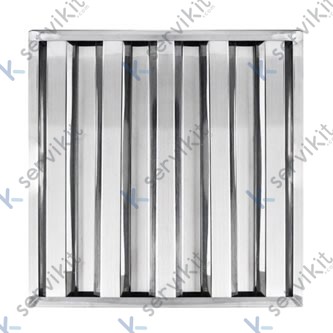 Filtro campana lamas 490x490x25mm AISI430