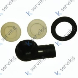 Racor Codo Ø20mm Desagüe + Junta Y Tapones