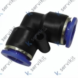 Racor Codo Conexión Rápida Ø8mm